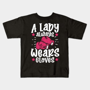 A Lady Always Wears Gloves Kids T-Shirt